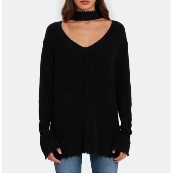 Pistola Women’s Nicky cut out distressed sweater - Picture 1 of 5